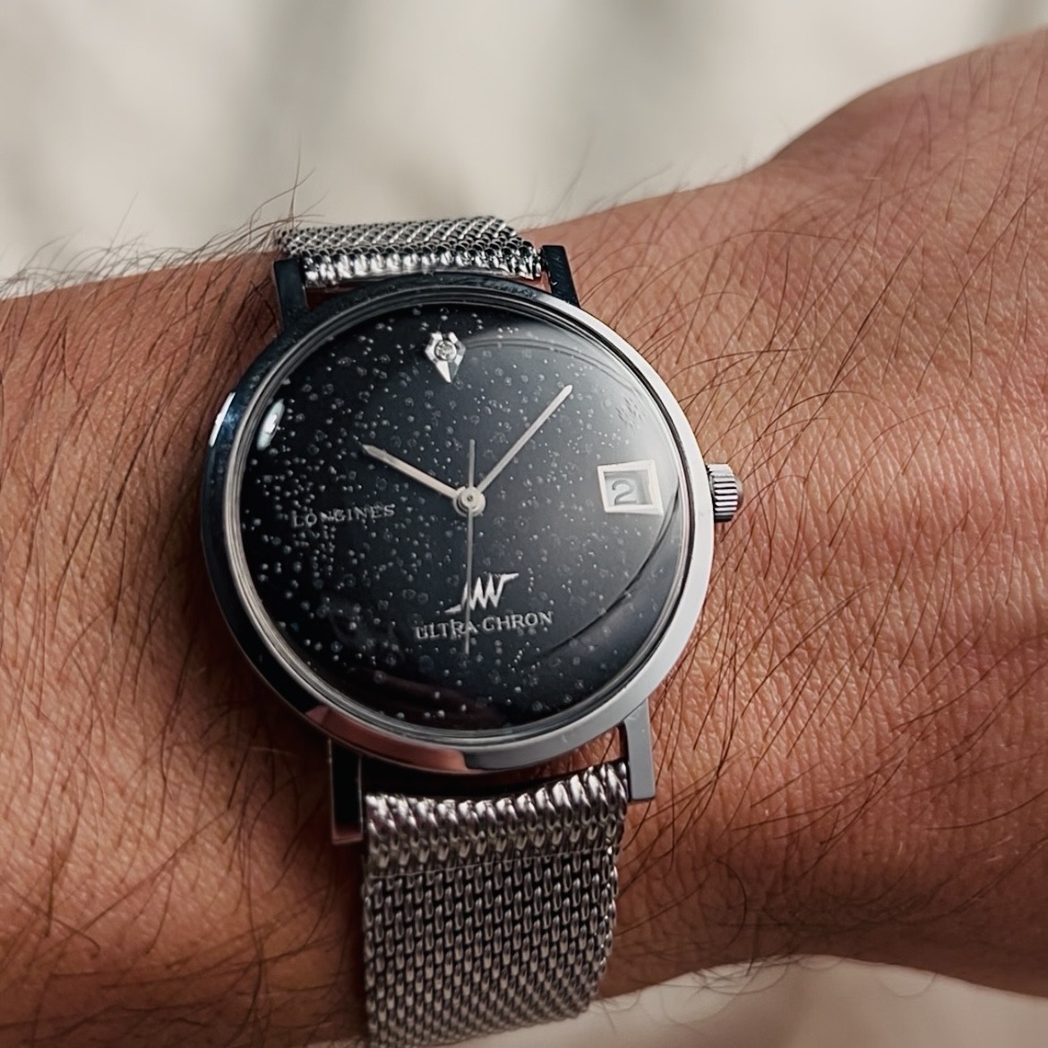 Detail neleštených lugov — Longines Ultra-Chron